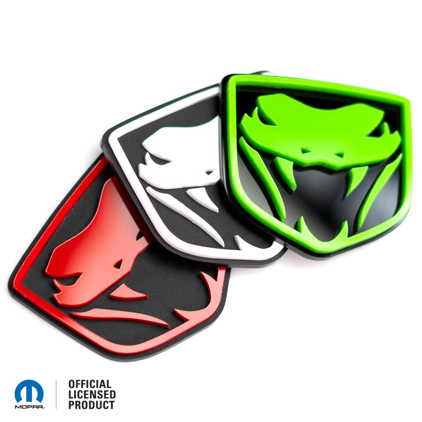 Badge Viper® - Style Fangs - Choisissez vos couleurs - Produit sous licence officielle