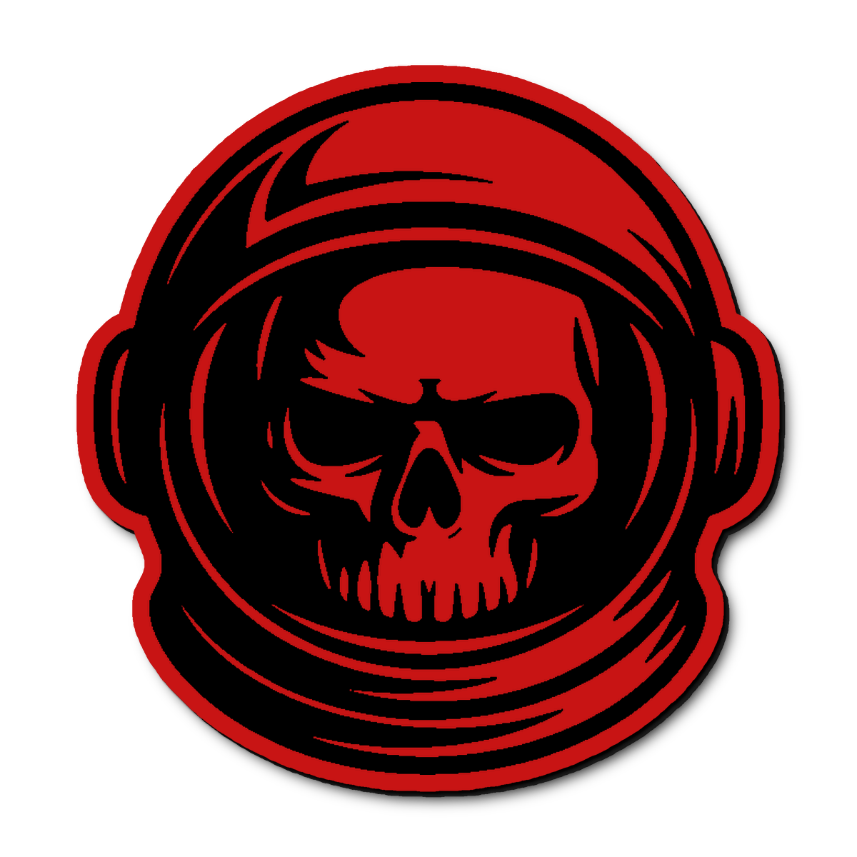 Custom Astronaut Skull Badge