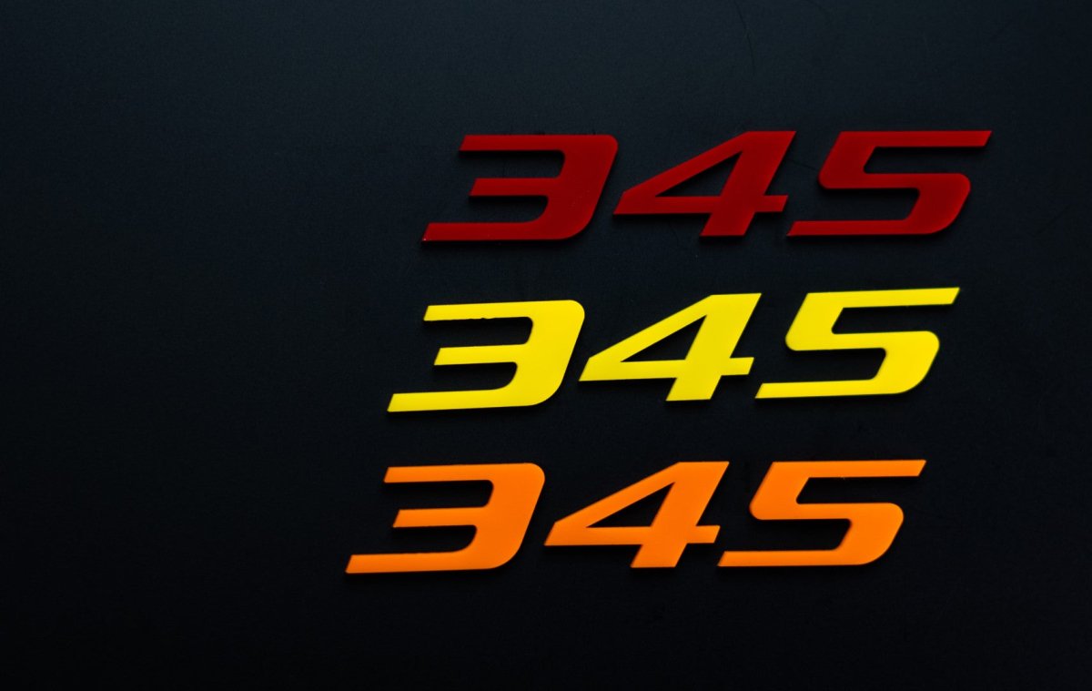 345 Badge - Single Layer - Choose Your Color - Atomic Car Concepts