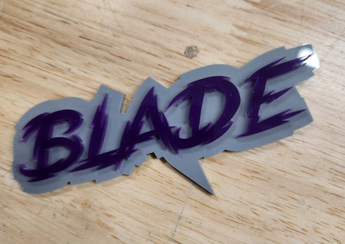 Custom Text Badge - Type Your Own - 'Electric' Font - Double Layer