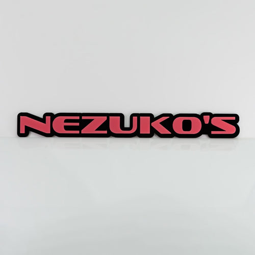 Badge texte personnalisé - Tapez votre propre texte - Police OEM - Double couche