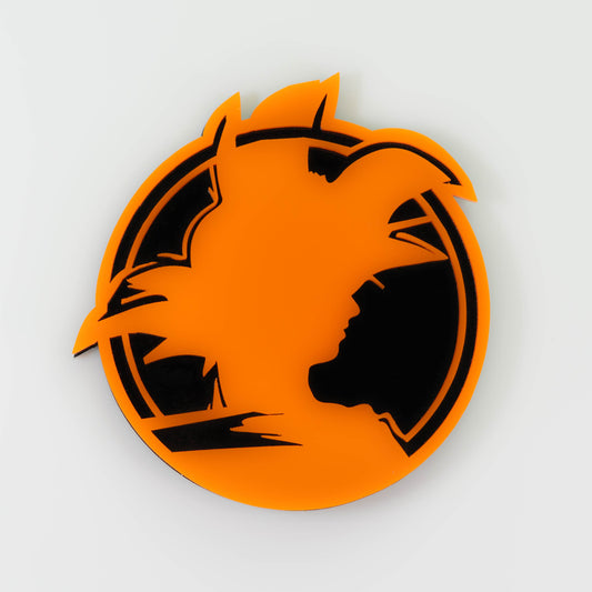 Badge d'icône inspiré de la silhouette de Goku