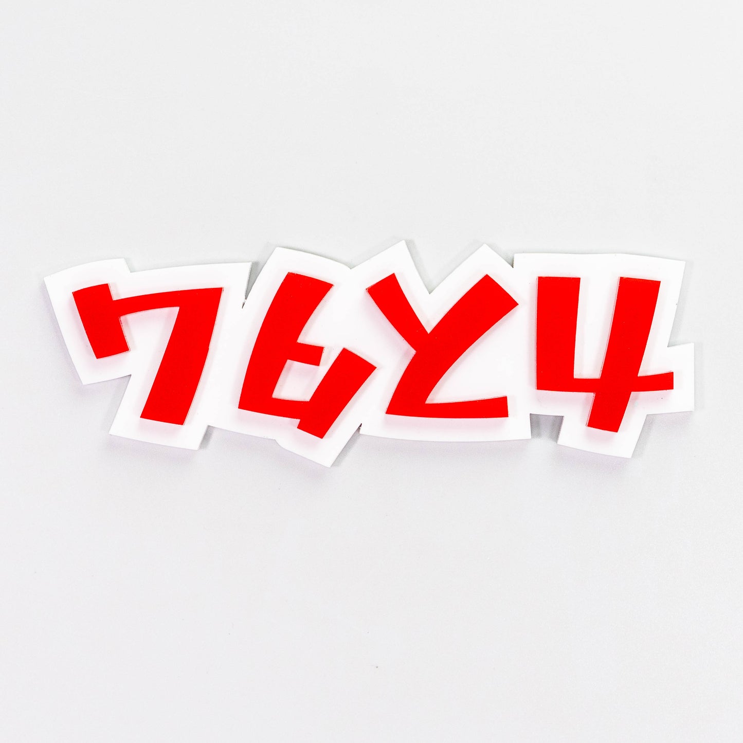 Custom Text Badge - Type Your Own - 'Tokyo' Font - Double Layer