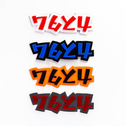 Custom Text Badge - Type Your Own - 'Tokyo' Font - Double Layer