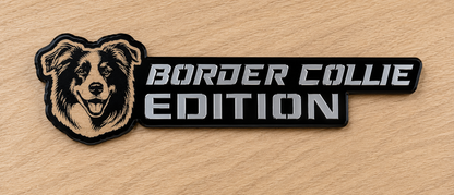 Insignia de texto personalizada - Escriba la suya propia - Fuente agresiva - Doble capa