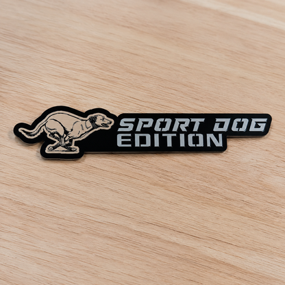 Insignia de texto personalizada - Escriba la suya propia - Fuente agresiva - Doble capa
