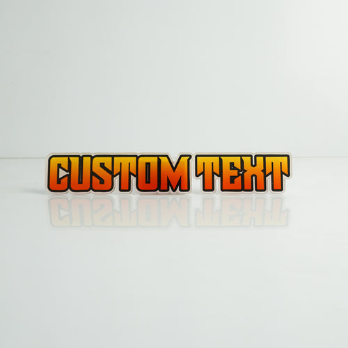 Emblema de coche totalmente personalizado - Diseño apilado - Diseña el tuyo propio - Montaje personalizado