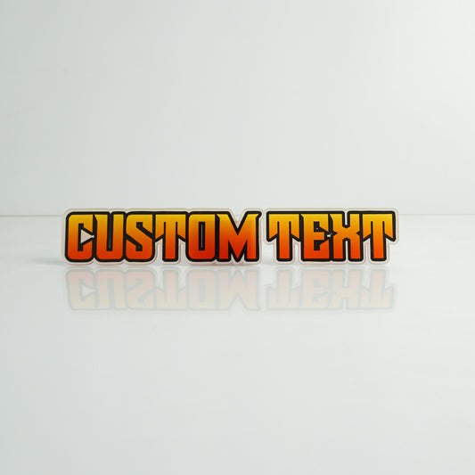 Gradient Text Badge Custom Car Emblem Builder - Full Color - Type Your Own