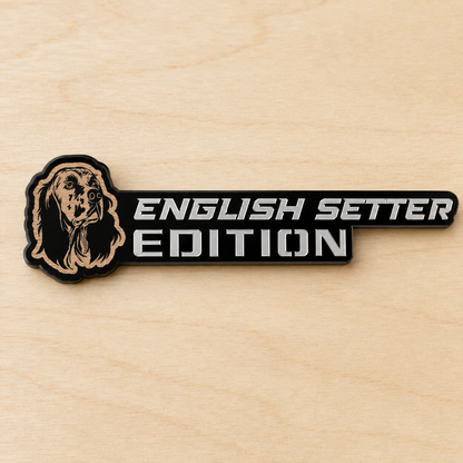 Insignia de texto personalizada - Escriba la suya propia - Fuente agresiva - Doble capa