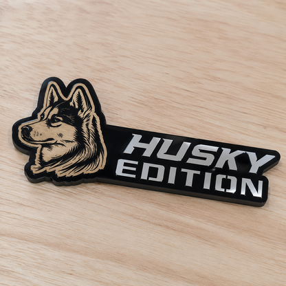 Insignia de texto personalizada - Escriba la suya propia - Fuente agresiva - Doble capa