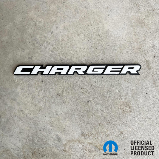 Charger® Car Badge - Stacked Design - Choose Your Color - Officially Licensed Product