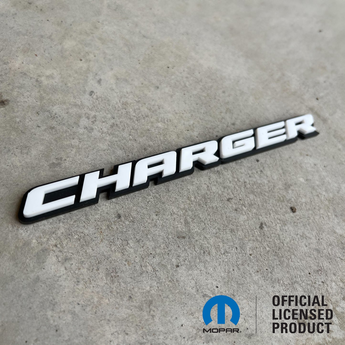 Charger® Car Badge - Stacked Design - Choose Your Color - Officially Licensed Product