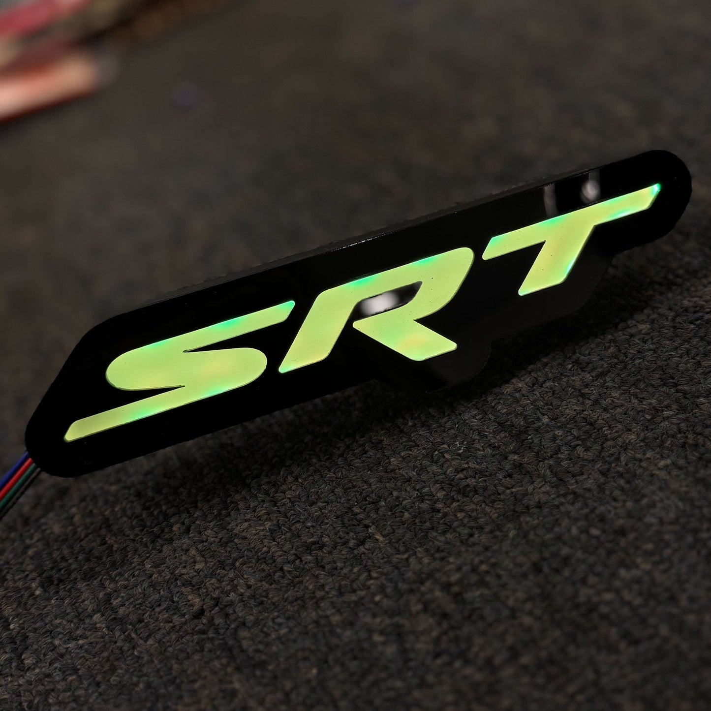 SRT® LED Illuminated Badge - RGB - Grille or Body Mount - Officially Licensed Product - Dark LED Diffusing