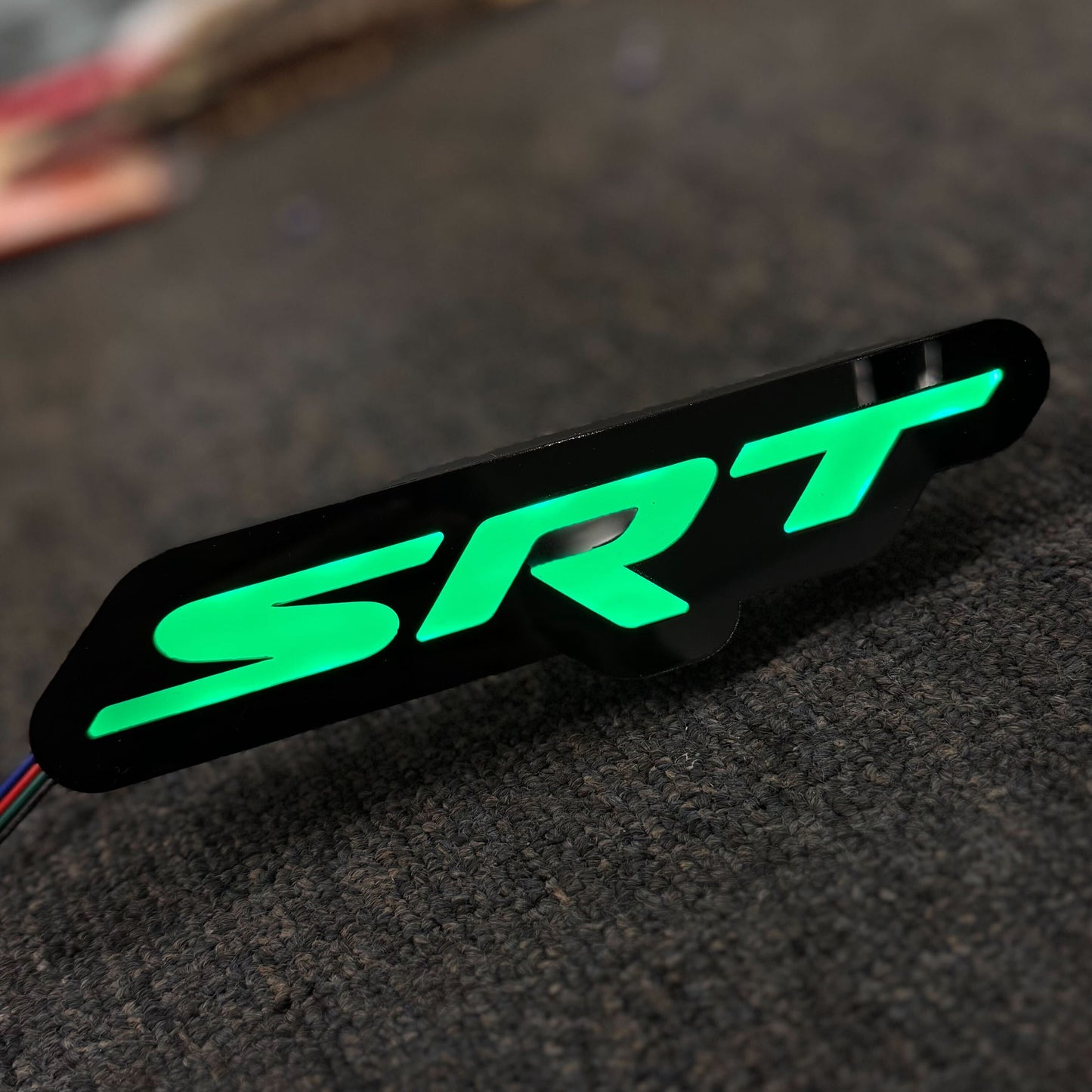 SRT® LED Illuminated Badge - RGB - Grille or Body Mount - Officially Licensed Product - Dark LED Diffusing