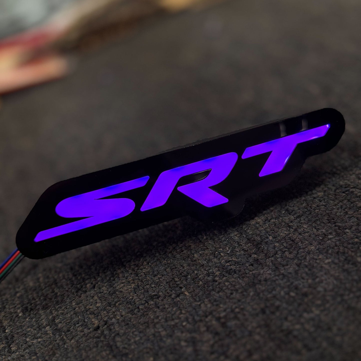 SRT® LED Illuminated Badge - RGB - Grille or Body Mount - Officially Licensed Product - Dark LED Diffusing