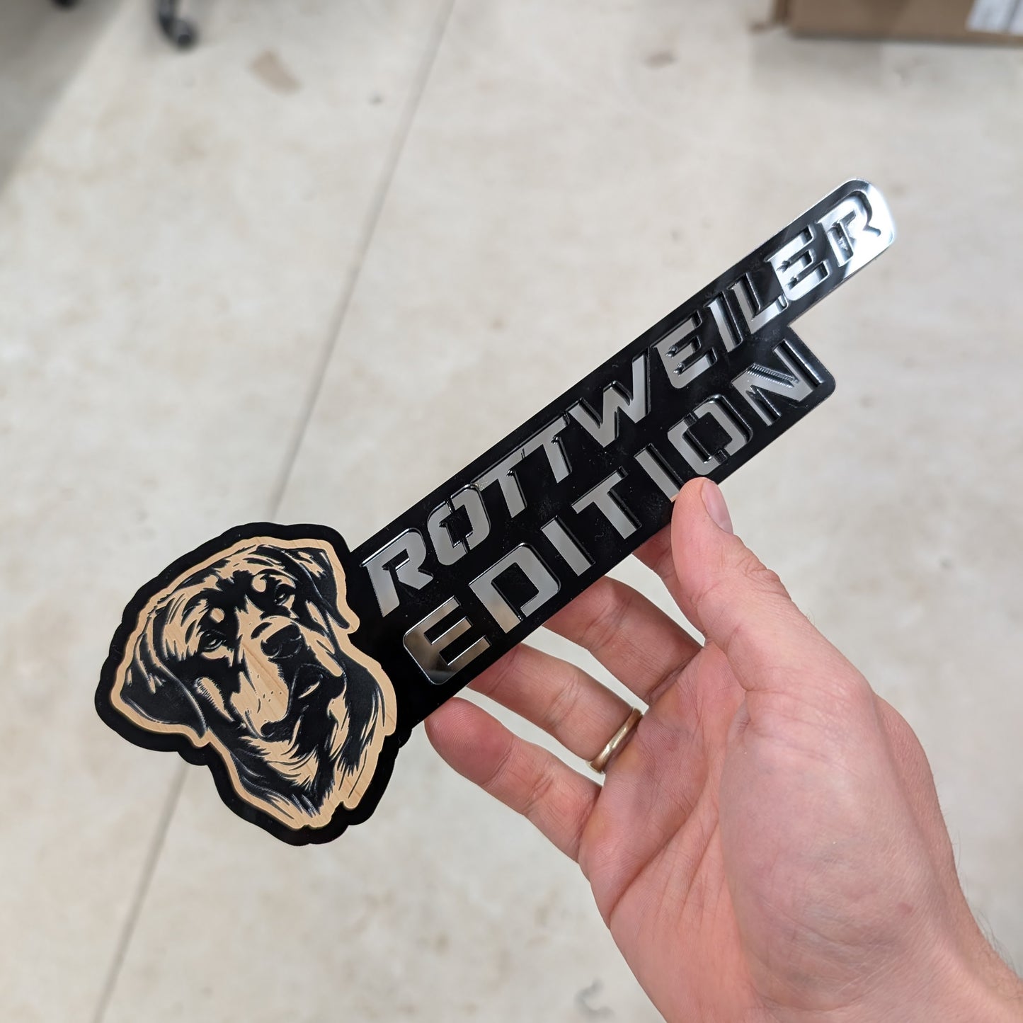 Custom Dog Edition Car Badge