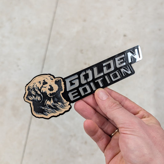 Golden Retriever Edition Car Badge