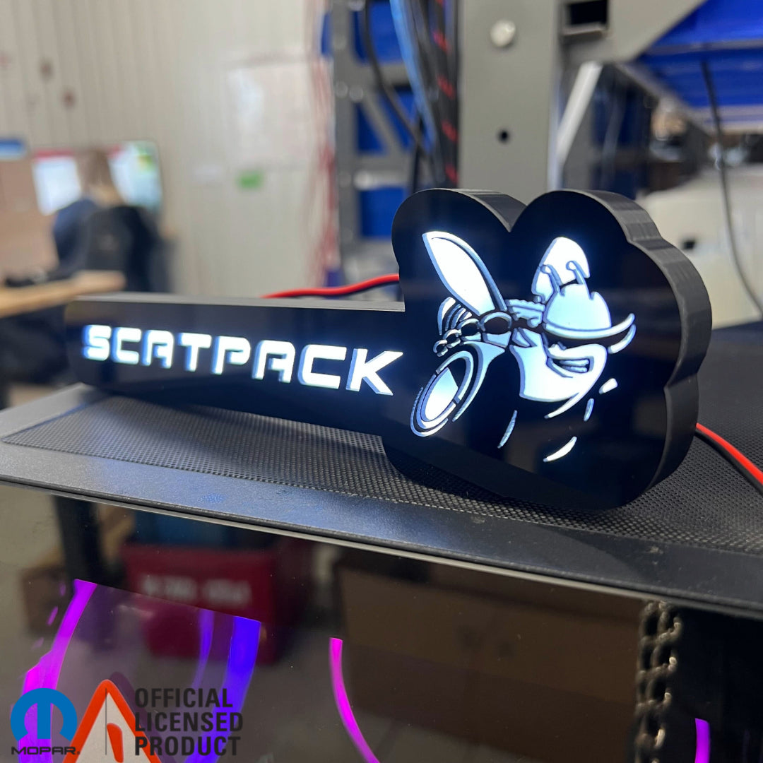 Officially Licensed Scat Pack LED Badge.