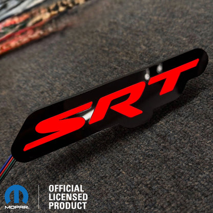 SRT® LED Illuminated Badge - RGB - Grille or Body Mount - Officially Licensed Product - Dark LED Diffusing