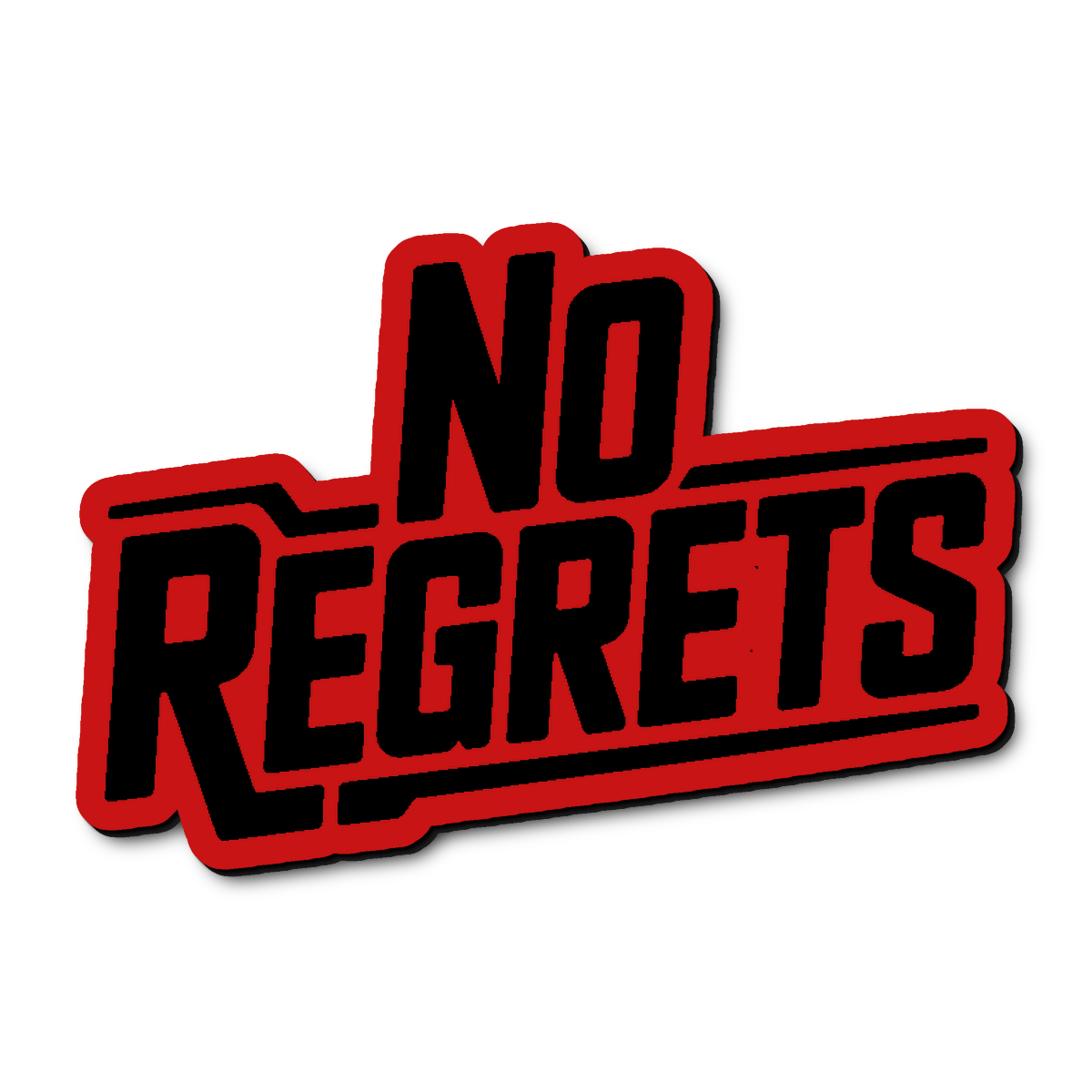 Custom No Regrets Badge