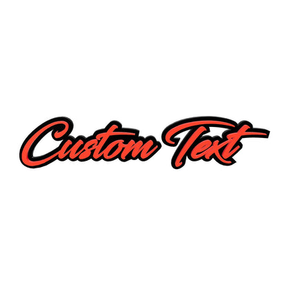 Custom Text Badge - Type Your Own - Script Font - Double Layer