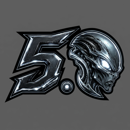5.0 Replacement Badge - Alien Design - Fits Mustang® Fenders