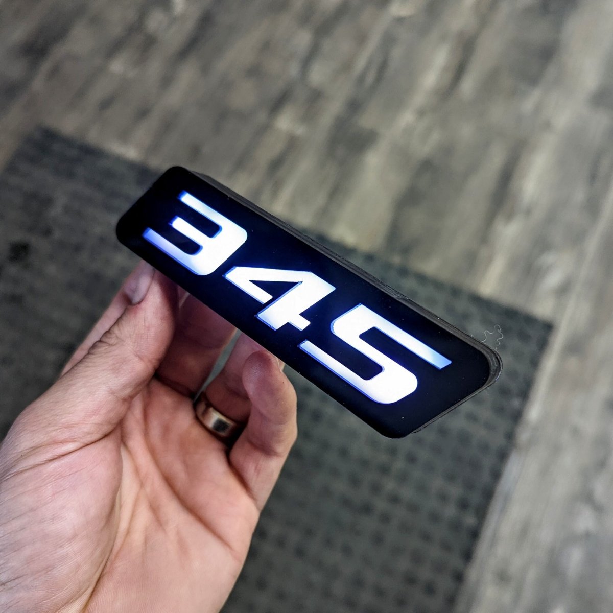 345 LED Illuminated Badge - White or RGB - Grille or Body Mount - Atomic Car Concepts