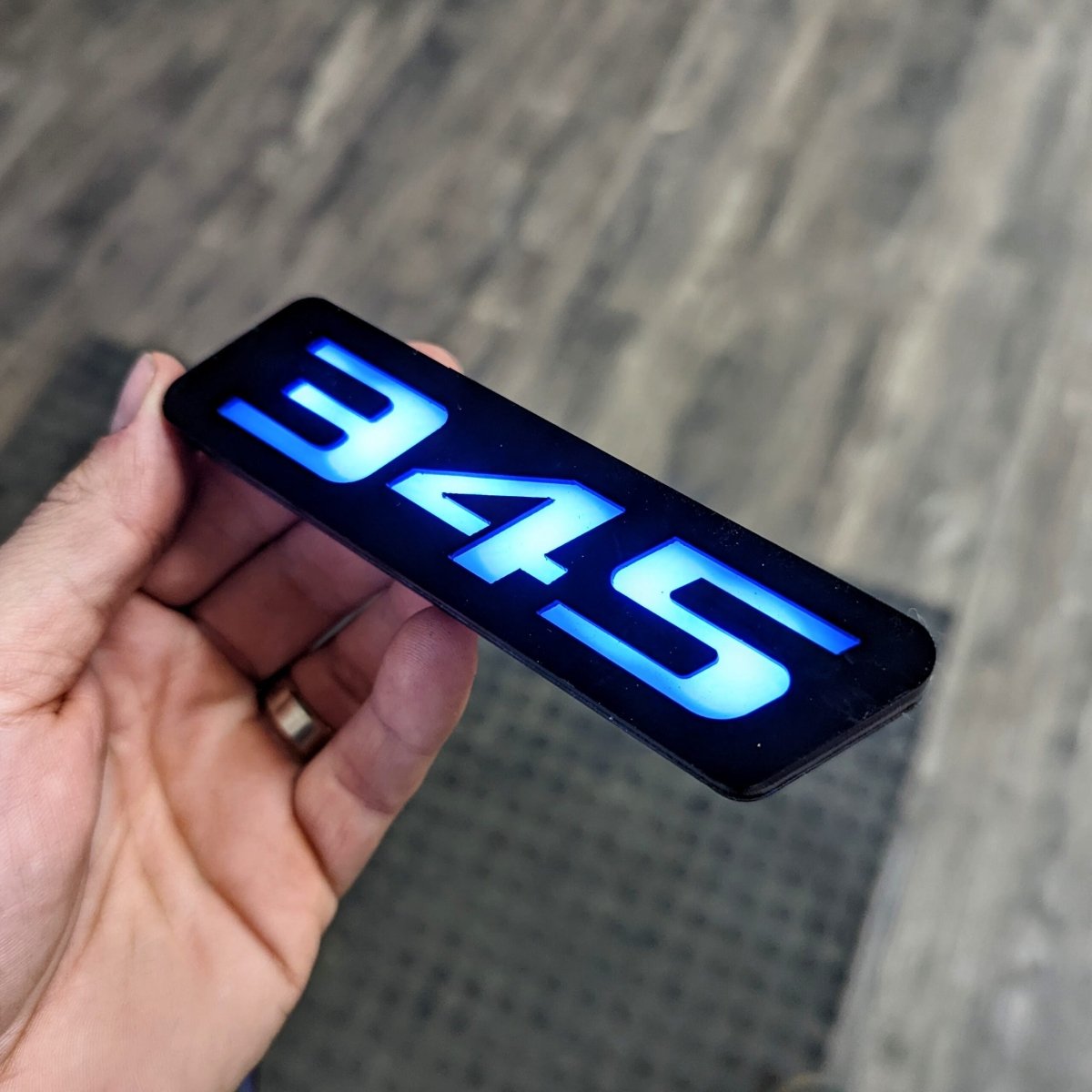 345 LED Illuminated Badge - White or RGB - Grille or Body Mount - Atomic Car Concepts