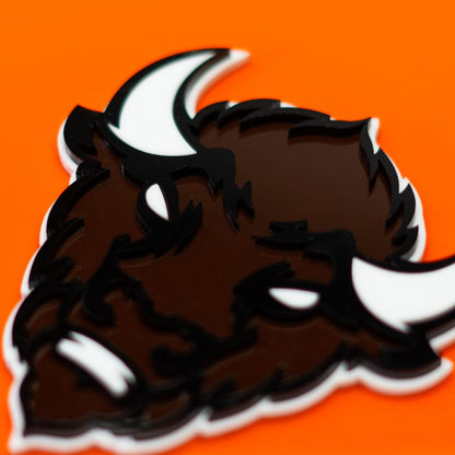 Bison Head Icon Badge - Tape Mount - Atomic Car Concepts