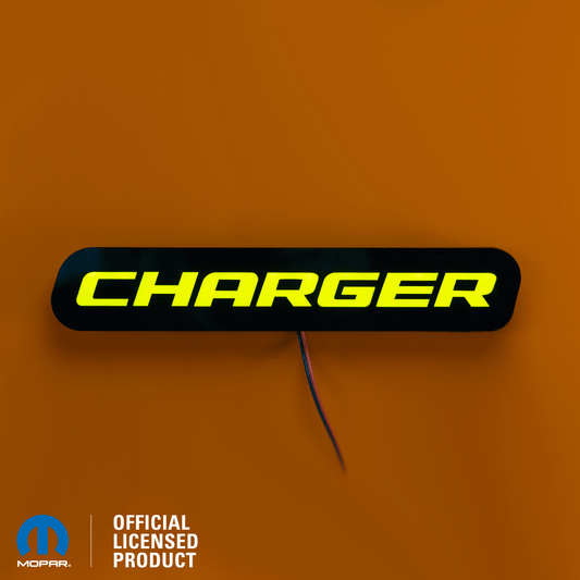 Charger LED Illuminated Badge - Grille or Body Mount - Atomic Car Concepts