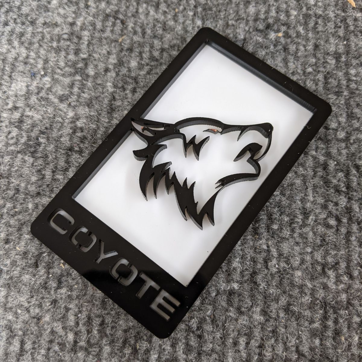 Coyote Badge - Detailed- Fits Mustang® Grille or Trunk - Custom Mount - Atomic Car Concepts