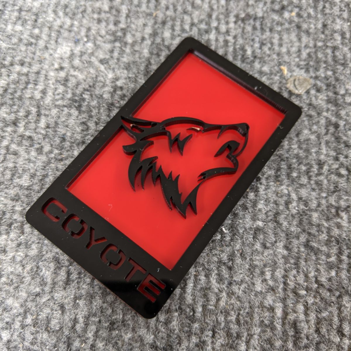 Coyote Badge - Detailed- Fits Mustang® Grille or Trunk - Custom Mount - Atomic Car Concepts