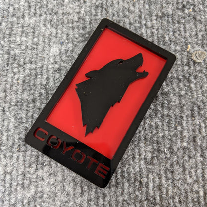 Coyote Badge - Simple - Fits Mustang® Grille or Trunk - Custom Mount - Atomic Car Concepts