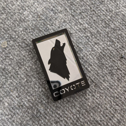 Coyote Badge - Simple - Fits Mustang® Grille or Trunk - Custom Mount - Atomic Car Concepts