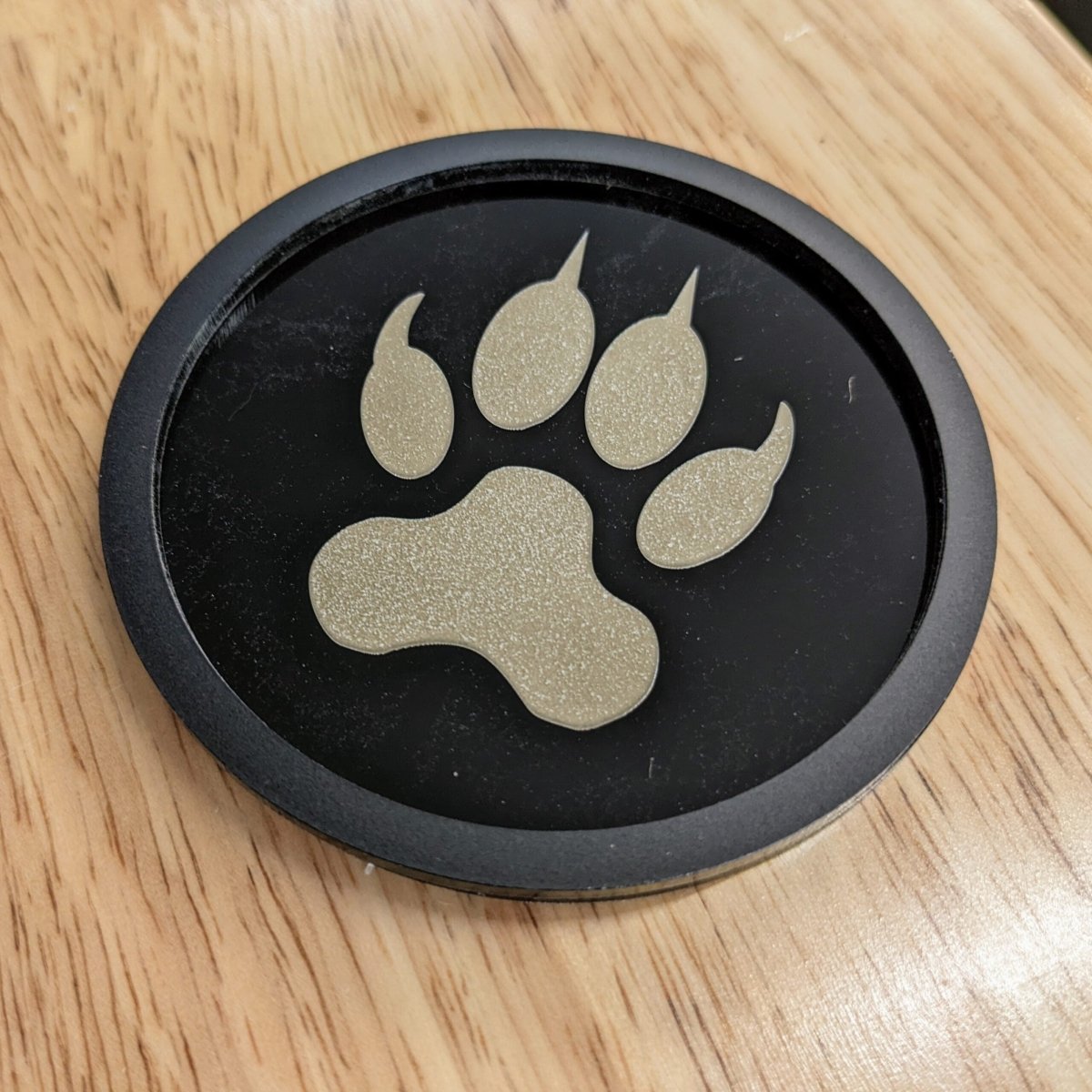 Cupholder Bottom - Paw - Black - Atomic Car Concepts