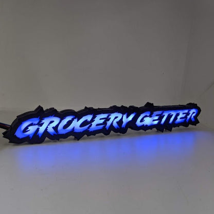 Custom LED Badge - Lightning Font - RGB - Premium Contoured Outline - Atomic Car Concepts