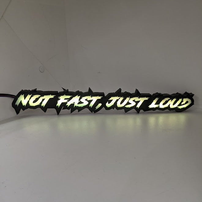 Custom LED Badge - Lightning Font - RGB - Premium Contoured Outline - Atomic Car Concepts