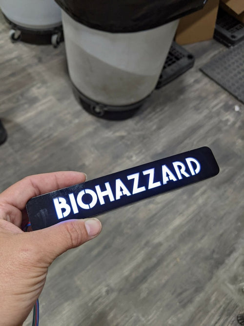 Custom LED Grille Badge - Block Font - 1.12