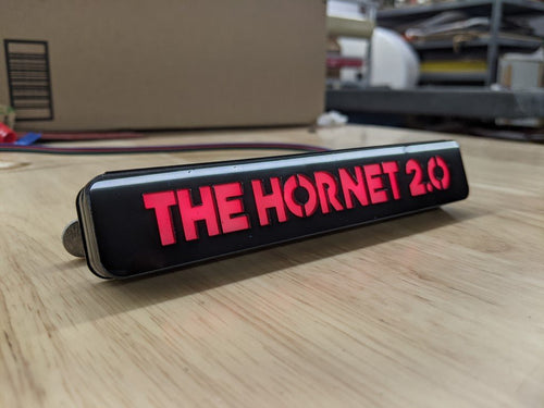 Custom LED Grille Badge - Block Font - 1.12