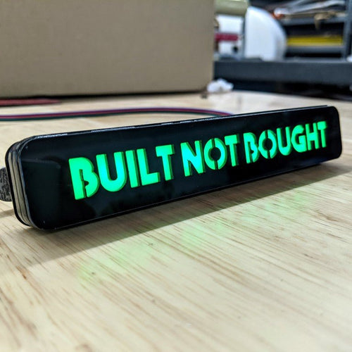 Custom LED Grille Badge - Block Font - 1.12