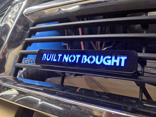 Custom LED Grille Badge - Block Font - 1.12