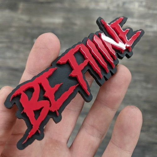 Custom Text Badge - Type Your Own - Aggressive Font - Double Layer - Atomic Car Concepts