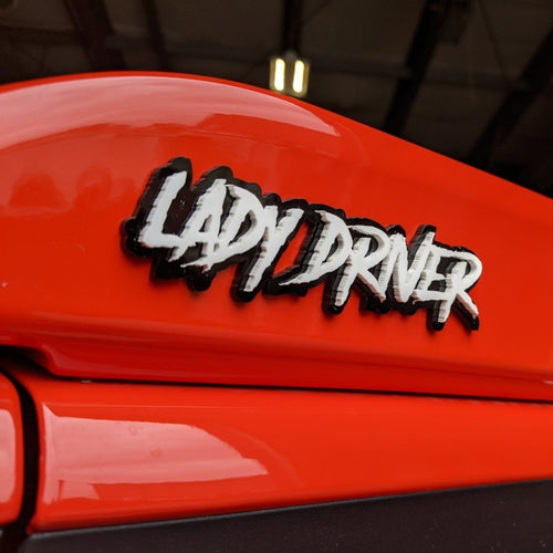 Custom Text Badge - Type Your Own - Aggressive Font - Double Layer - Atomic Car Concepts