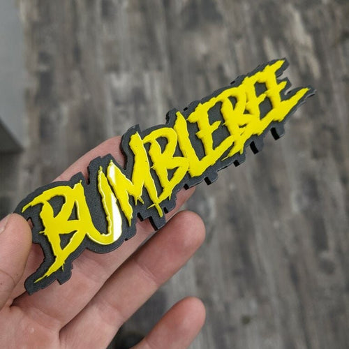 Custom Text Badge - Type Your Own - Aggressive Font - Double Layer - Atomic Car Concepts