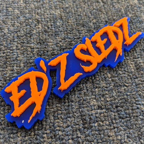 Custom Text Badge - Type Your Own - Aggressive Font - Double Layer - Atomic Car Concepts