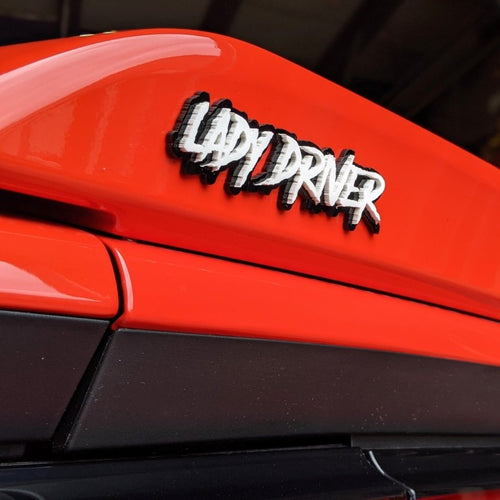 Custom Text Badge - Type Your Own - Aggressive Font - Double Layer - Atomic Car Concepts
