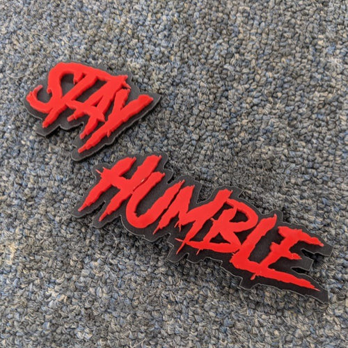 Custom Text Badge - Type Your Own - Aggressive Font - Double Layer - Atomic Car Concepts