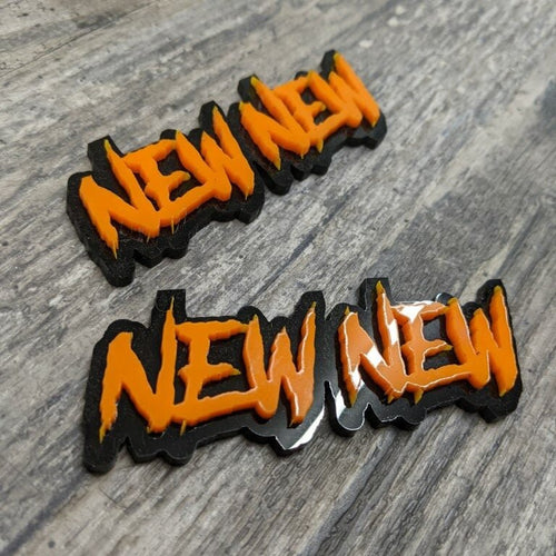 Custom Text Badge - Type Your Own - Aggressive Font - Double Layer - Atomic Car Concepts
