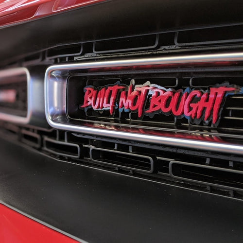 Custom Text Badge - Type Your Own - Aggressive Font - Double Layer - Atomic Car Concepts