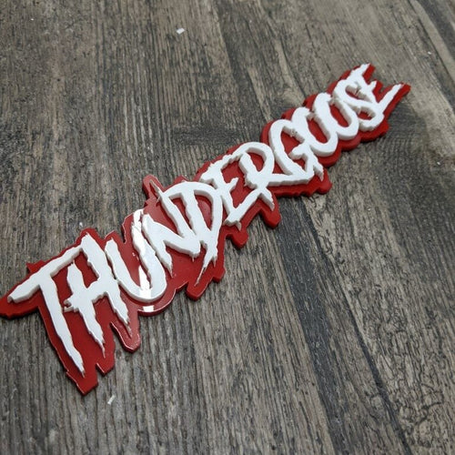Custom Text Badge - Type Your Own - Aggressive Font - Double Layer - Atomic Car Concepts